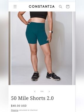 Constantia 50 Mile Bike Shorts 2.0 — Teal High-Rise Women's Active Shorts